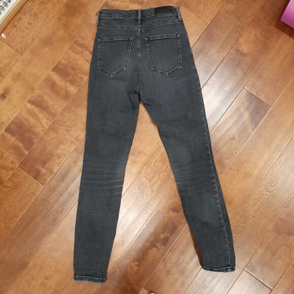 Everlane high rise button fly black skinny jeans - Picture 3 of 11